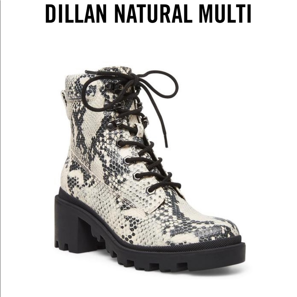 Steve Madden Snake Combat Boot
